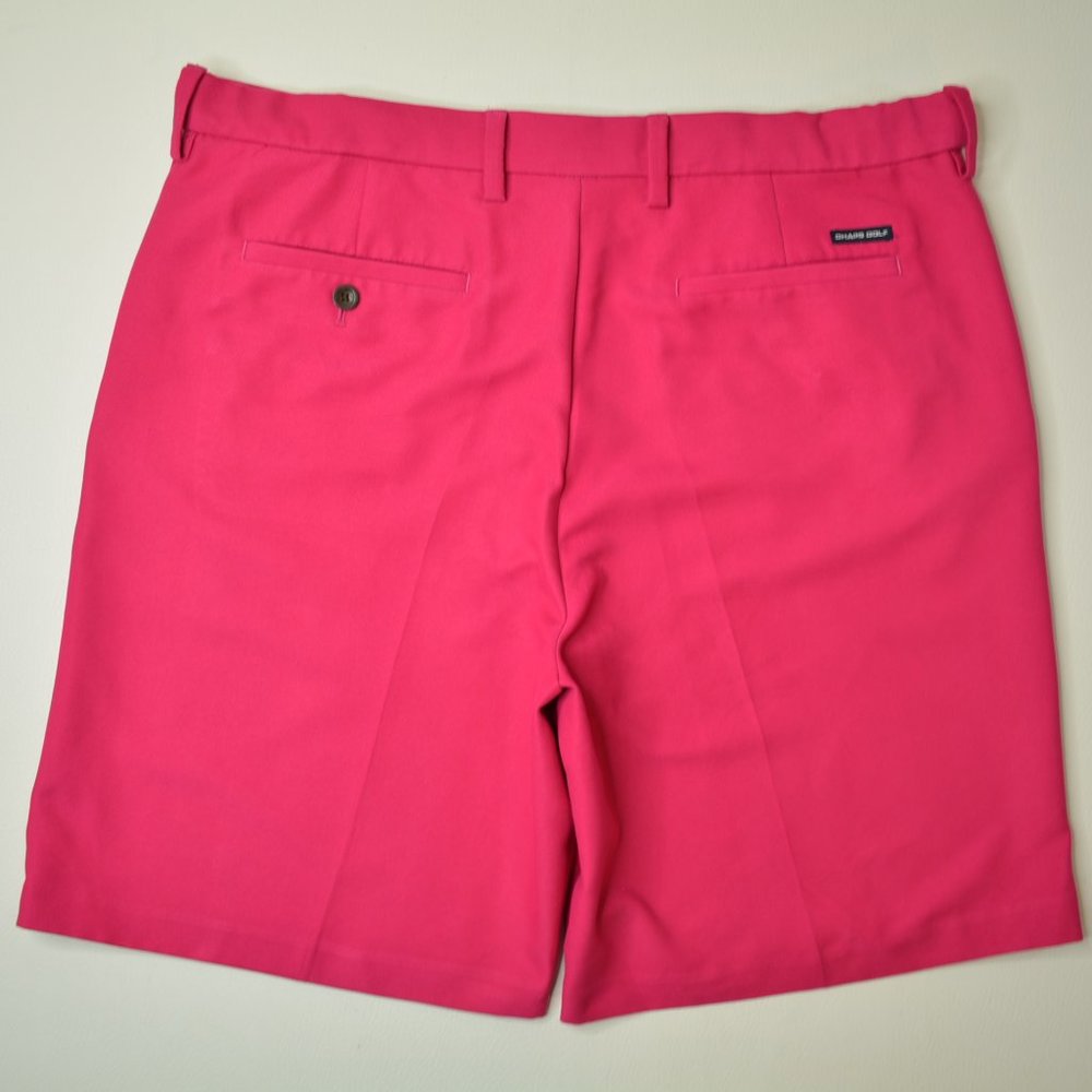 CHAPS Golf 78 Size 36 Mens Pink‎ COMFORT WAIST Athletic Sports Casual SHORTS - Picture 3 of 6
